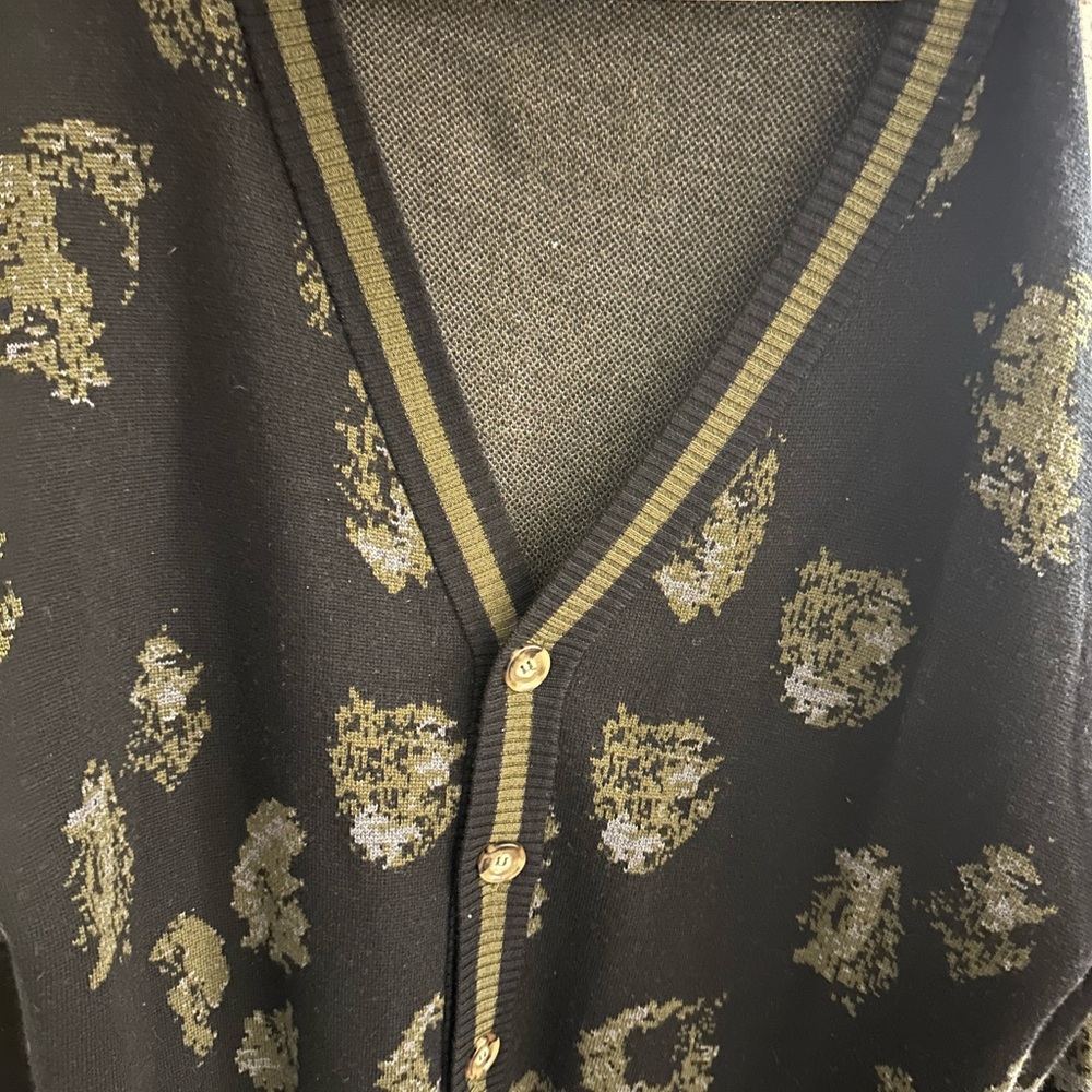 Men's Black and Gold Sweater